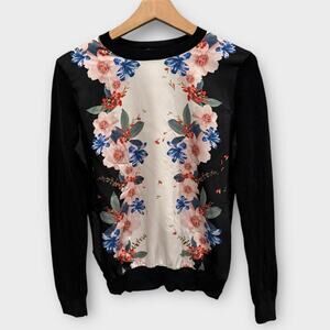 Ted Baker London Poliiey Jamboree Floral Sweater Size 1